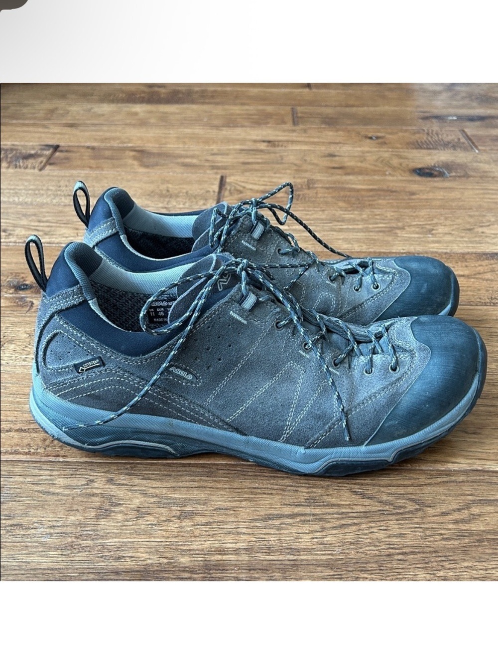 Asolo Agent Evo GV Hiking Approach Shoes Suede Gray Mens Size 11.5